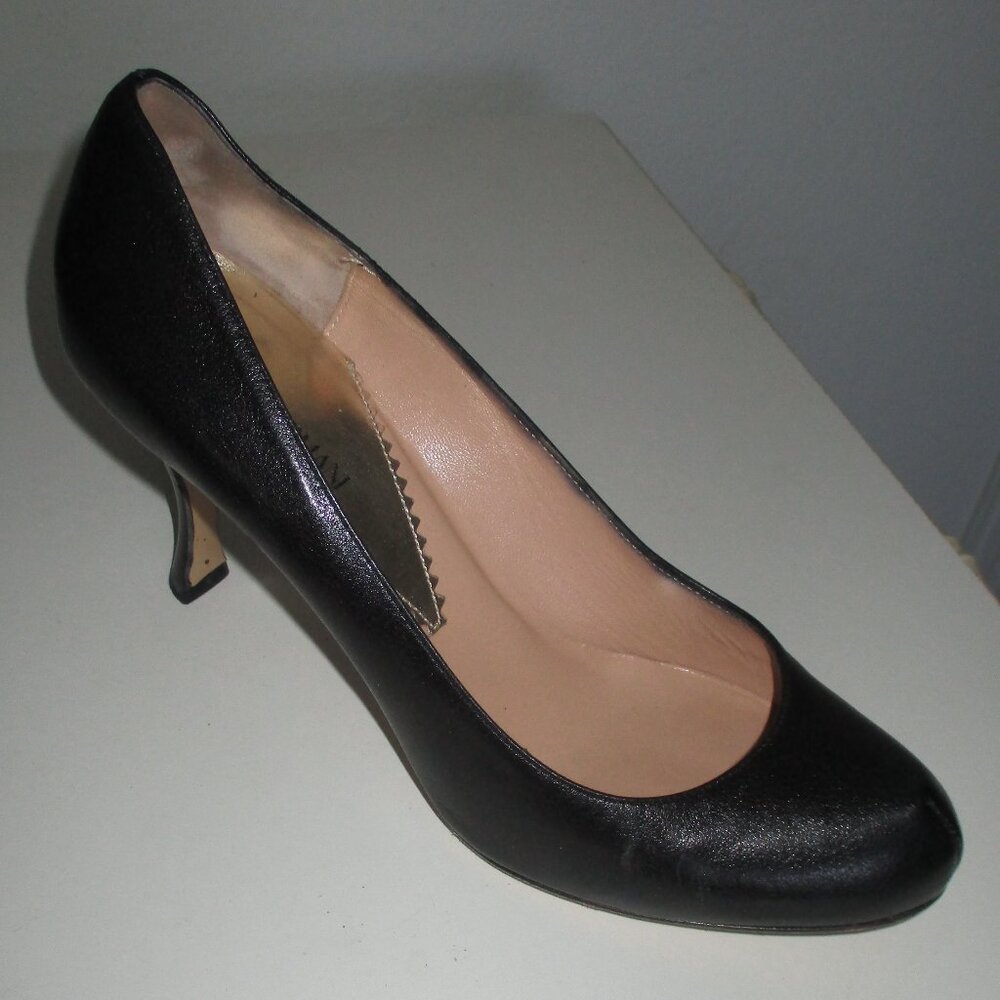 Emporio Armani Womens Black Italian Leather Pump w/3" Heel - Size 8.5M or 39 EUR